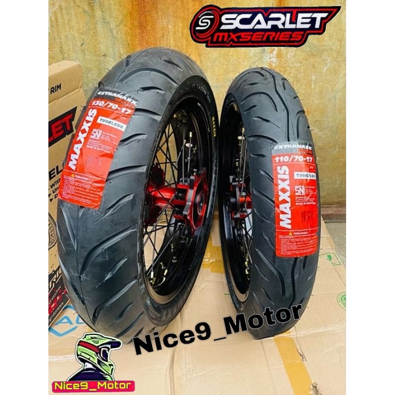 Whellset Velg Ban SuperMoto SCARLET CRF 150L Wheelset supermoto CRF 150L Original