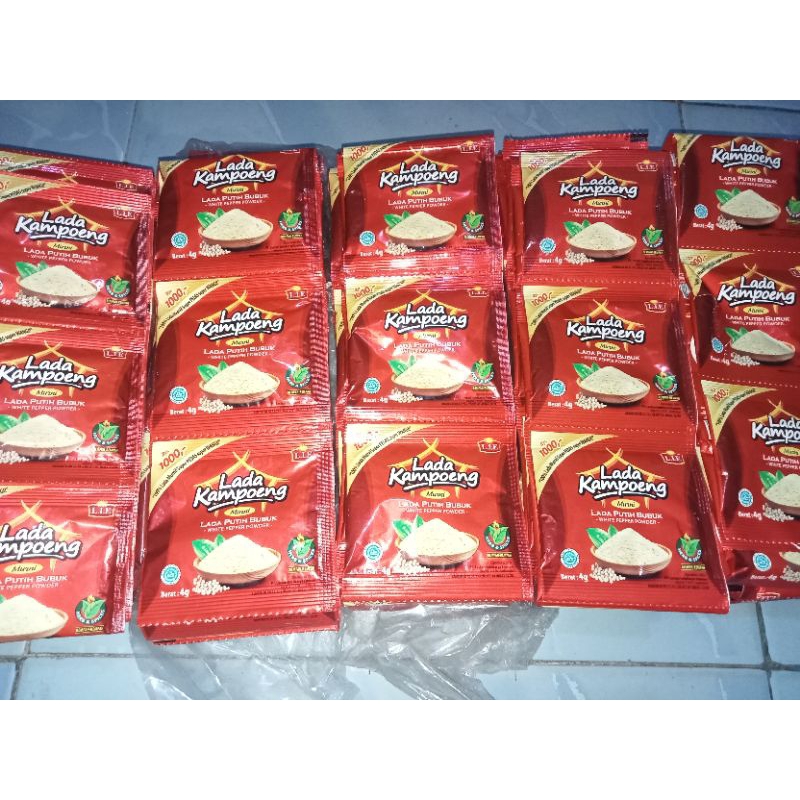 

Lada Kampung Lada Bubuk putih Rencengan isi 12pcs