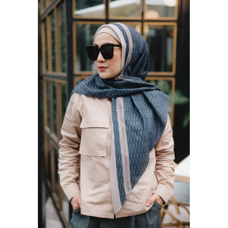 Hijab Segi Empat Motif Ruya Scarf By MONEL
