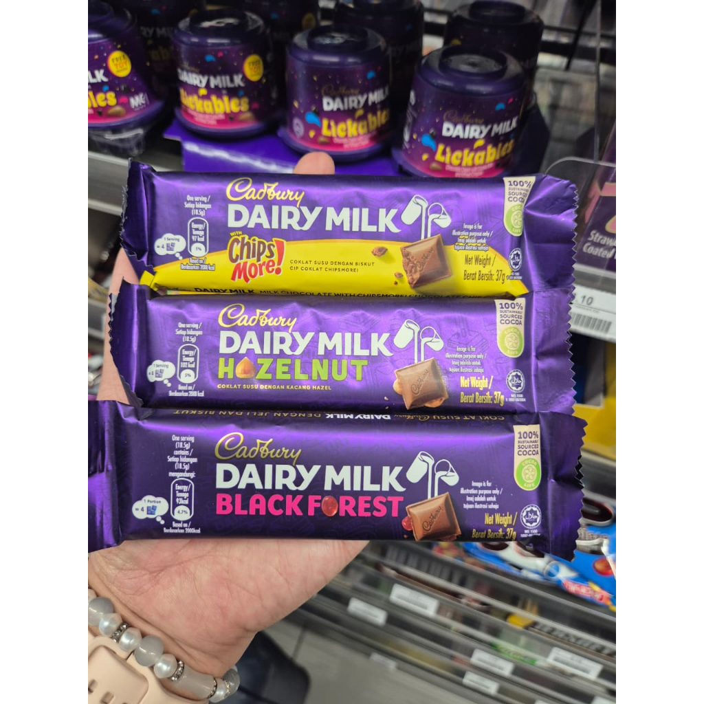 

dairy milk (chips more / hazelnut / black forest) - jastip penang