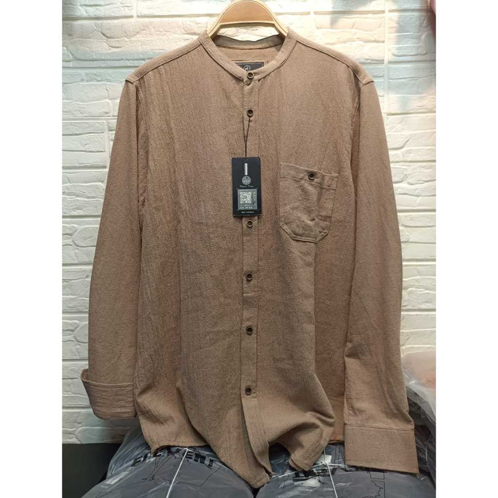 Kemeja flanel polos milo kemko / flanel polos sanghai / kemeja kerja biru / kemeja pria biru polos /