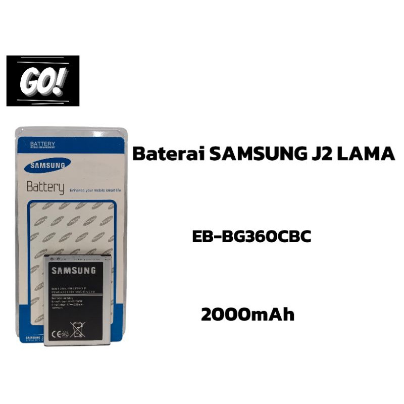 Baterai SAMSUNG J2 / J200 / J2 Lama / CORE PRIME EB-BG360CBC Battery Batree Batre Ori