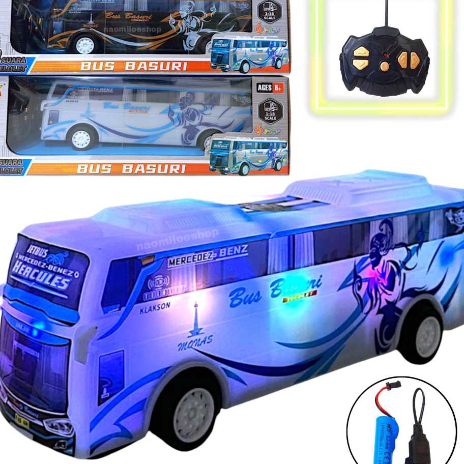 RC BUS BASURI TELOLET mainan bis basuri travel perjalanan bunyi telolet remote control