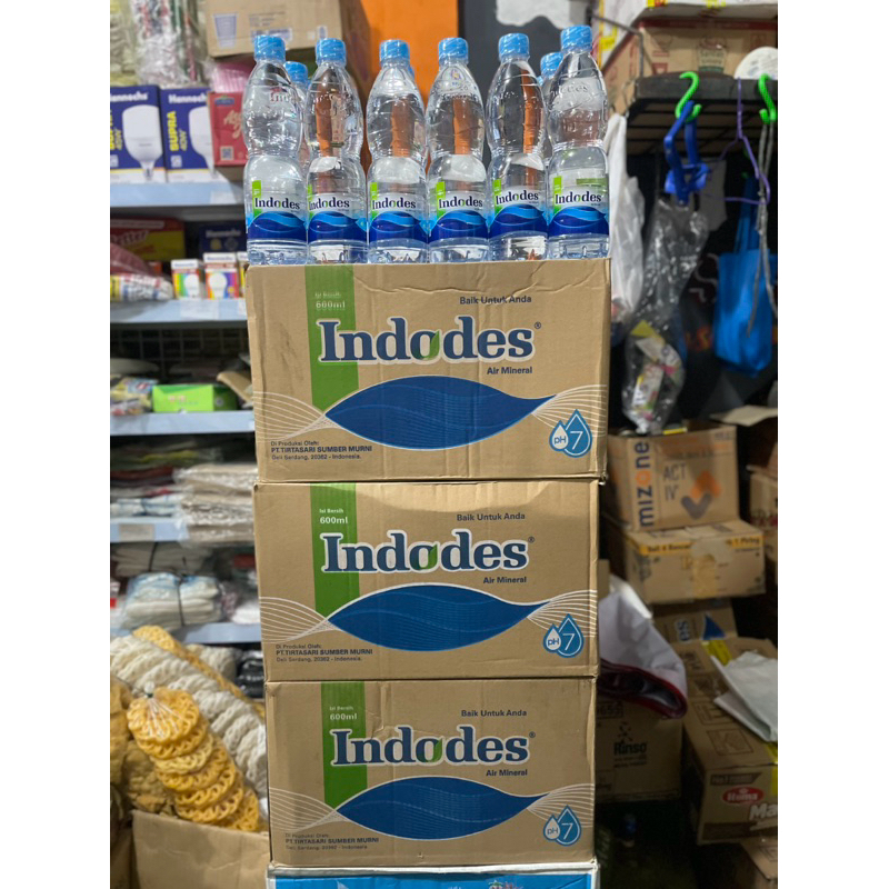 

1 BOTOL AIR MINERAL INDODES 600 ML. BAIK UNTUK ANDA. pH 7. 100% BARU BERSEGEL SNI HALAL ORI INDODES