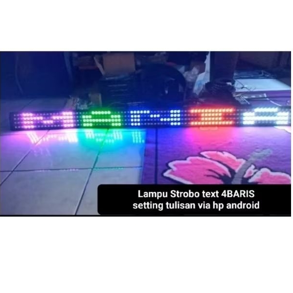 Lampu StroboKaca Text 4 Baris Wifi 12V/24V Mobil Pickup truk & Bus