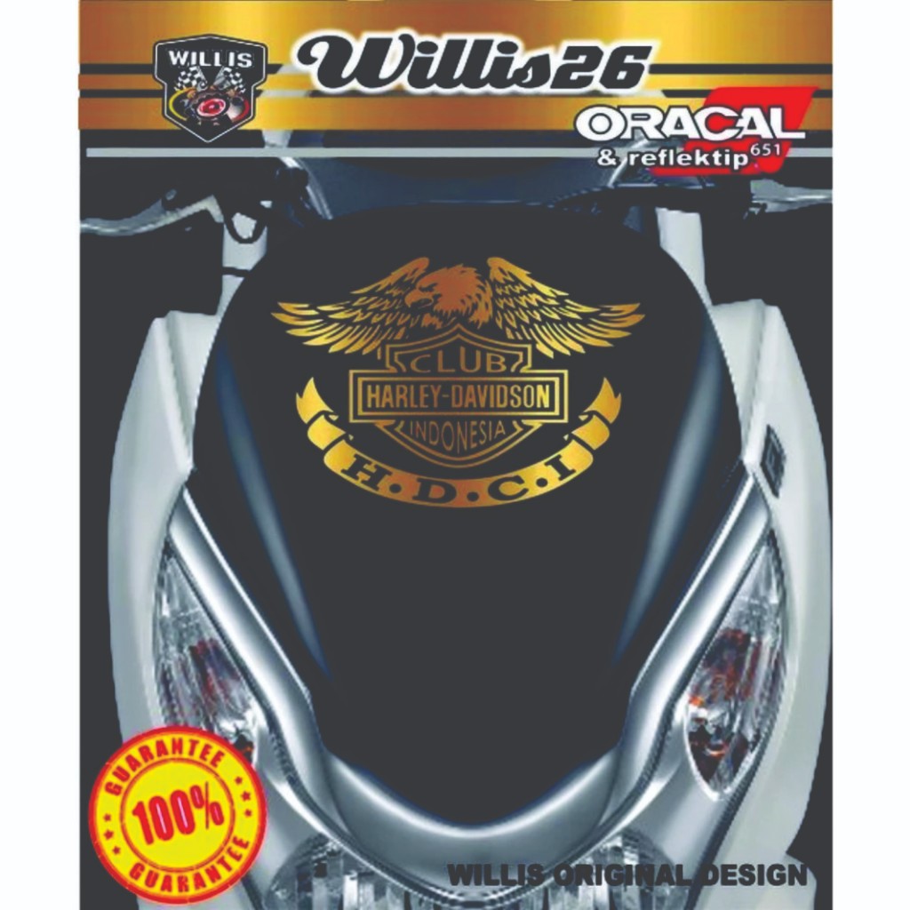 Promo Stiker Sticker Harley Davidson HDCI Visor Motor PART 2