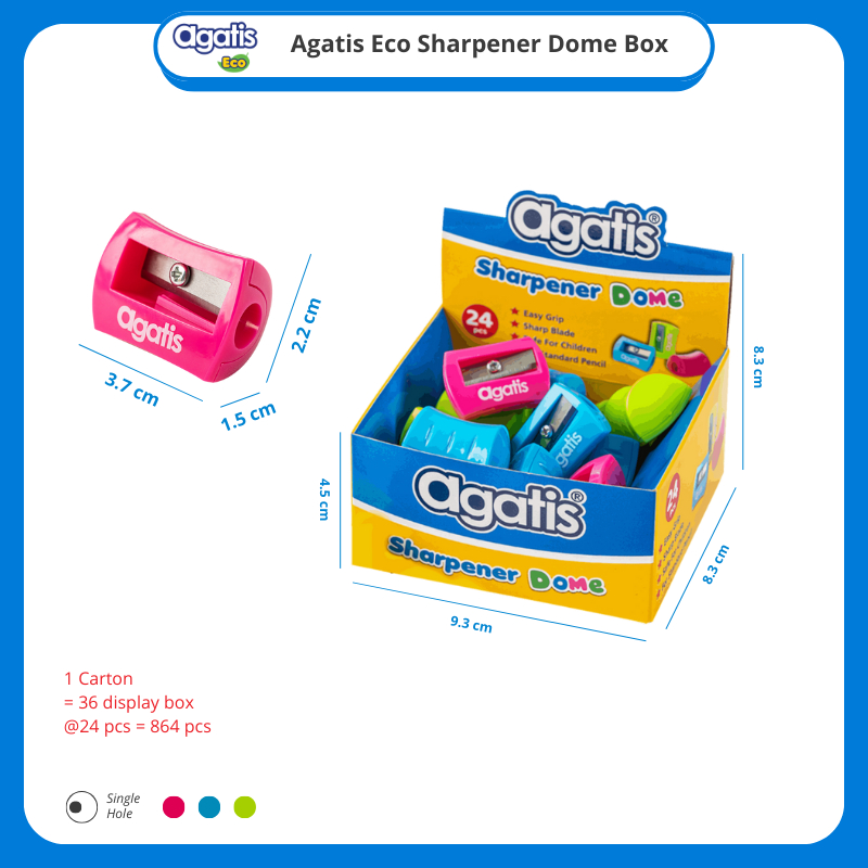 

Peraut Serutan Eco Sharpener Dome Agatis