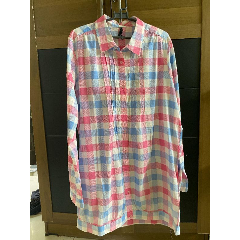 [preloved] Tunik kotak kotak lengan panjang