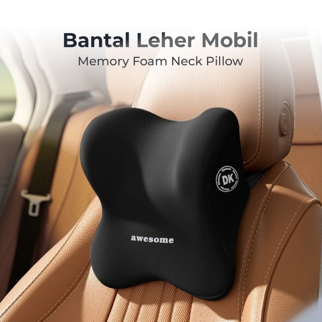 Bantal Leher Mobil /  Bantal Mobil Mewah Sandaran Leher Punggung / Bantal Mobil Headrest