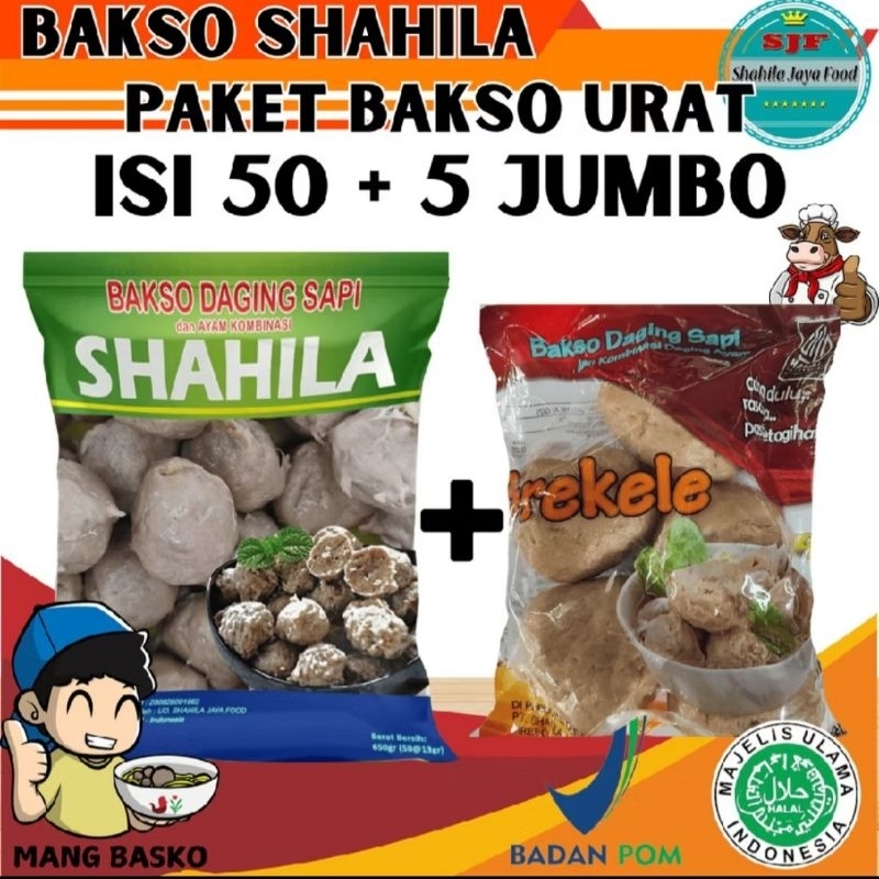 

2 paket bakso urat sapi isi 50 butir dan 5 butir jumbo