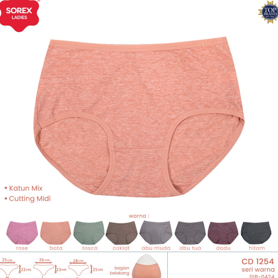 Terbaru Sorex CD Basic Wanita Midi Katun Mix CD 1254