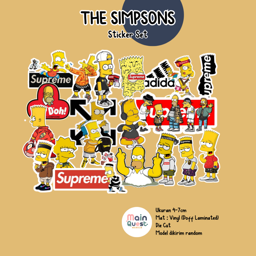 

Sticker The Simpsons x Brand | Sticker Aesthetic / Sticker Tumblr / Sticker Laptop / Sticker Anti Air / Sticker Vinyl Die Cut / Sticker Kpop / Sticker Cute