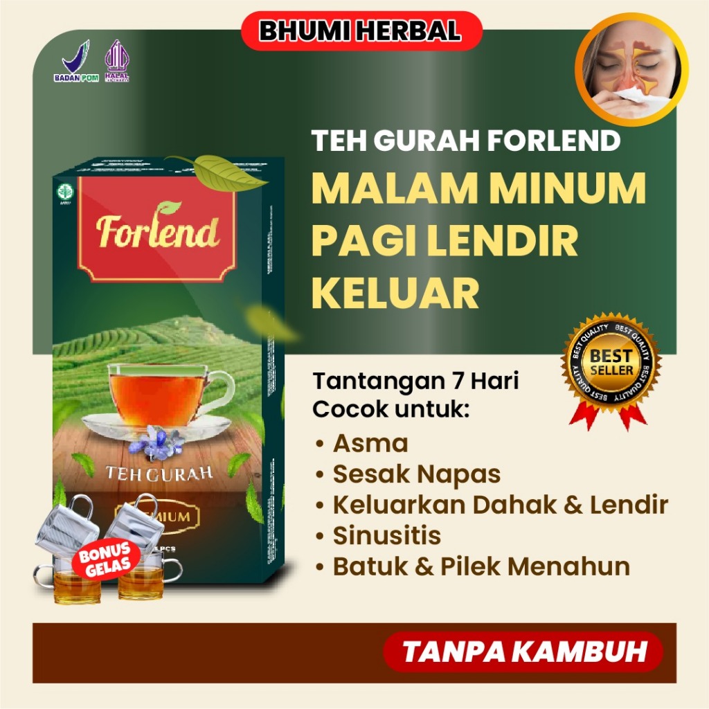 

FORLEND - Teh Gurah Asli Atasi Lendir Dahak & Batuk Menahun Melegakkan Pernapasan - BPOM & Halal