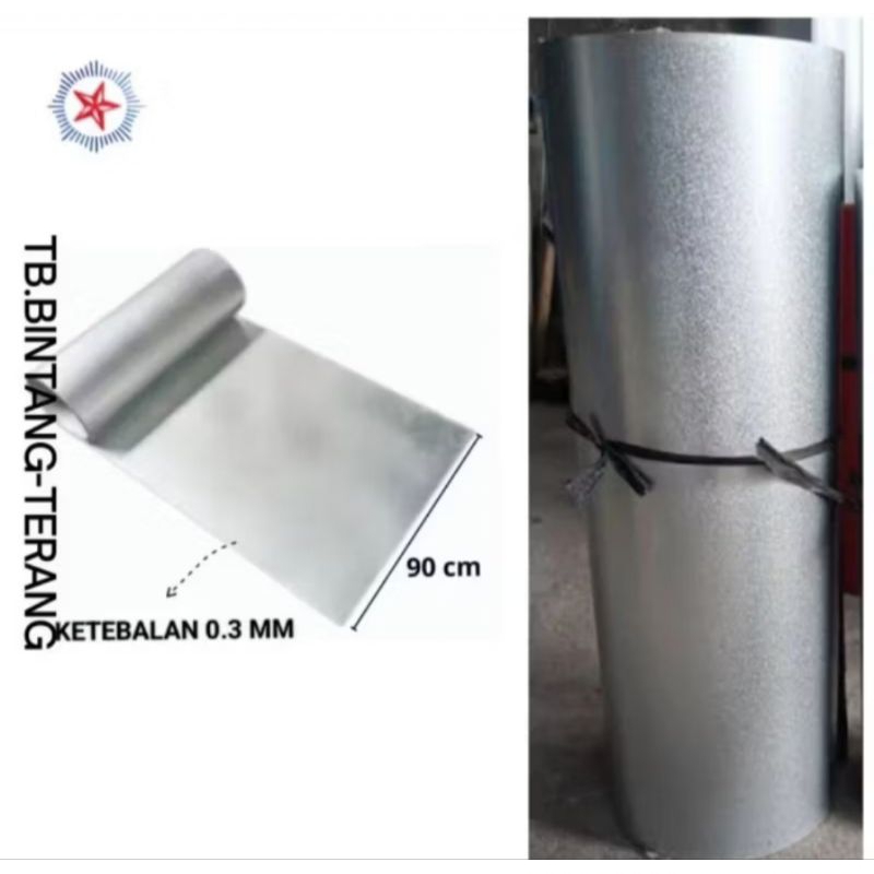 Seng Galvalum Tebal 0.3 mm Lebar 90 cm Per Roll