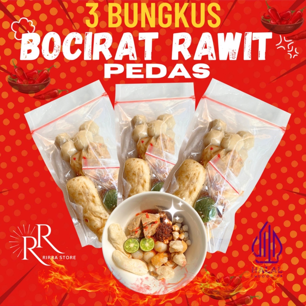 

[NEW] BOCIRAT RAWIT PEDASS 3 BUNGKUS KUAH CHILLI OIL HOTPOT INSTAN Food Chili Makanan Seblak