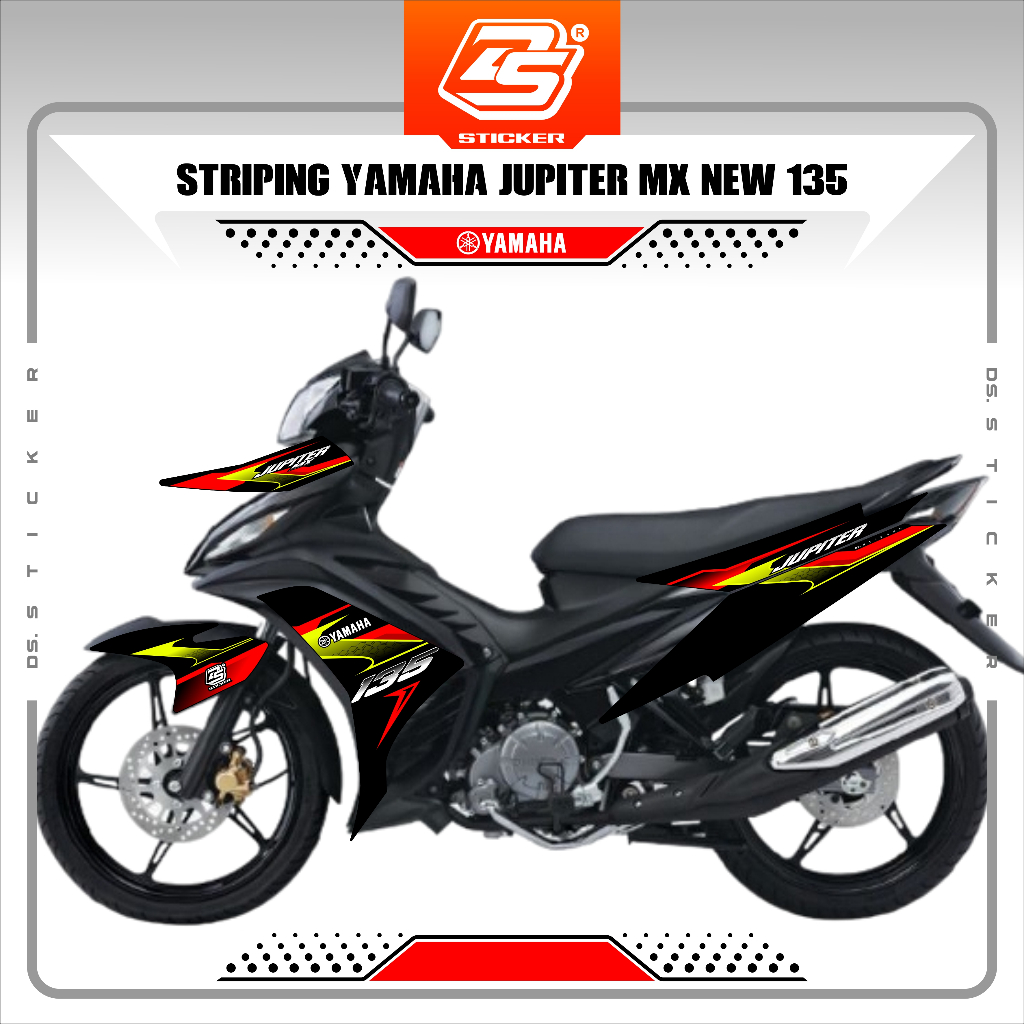 Stiker Striping Yamaha Jupiter mx new 135 5 Speed Sticker Decal Variasi Simpel Mx New Njmx DS1202425