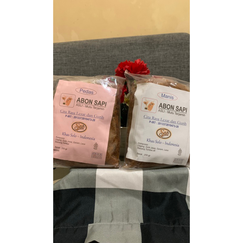 

Abon ‘SAE’ Original daging sapi pedas/manis 250 gram