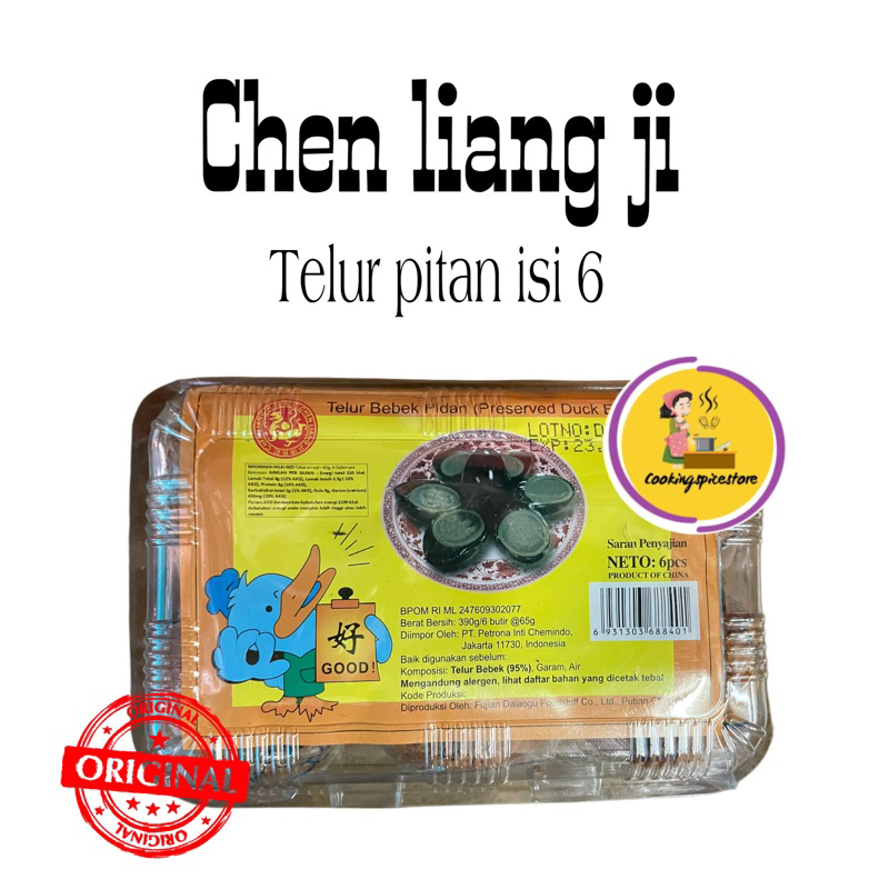 

Telur Bebek Pitan Chen Liang Ji isi 6 / Pidan Preserved Duck Egg 390gr
