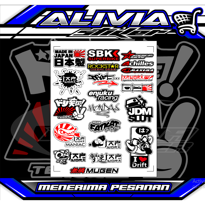 

Stiker Variasi-Stiker Nama/Logo/Gambar-Stiker Harga Pelembar-Stiker Mesin A3+-Stiker Bisa Custome