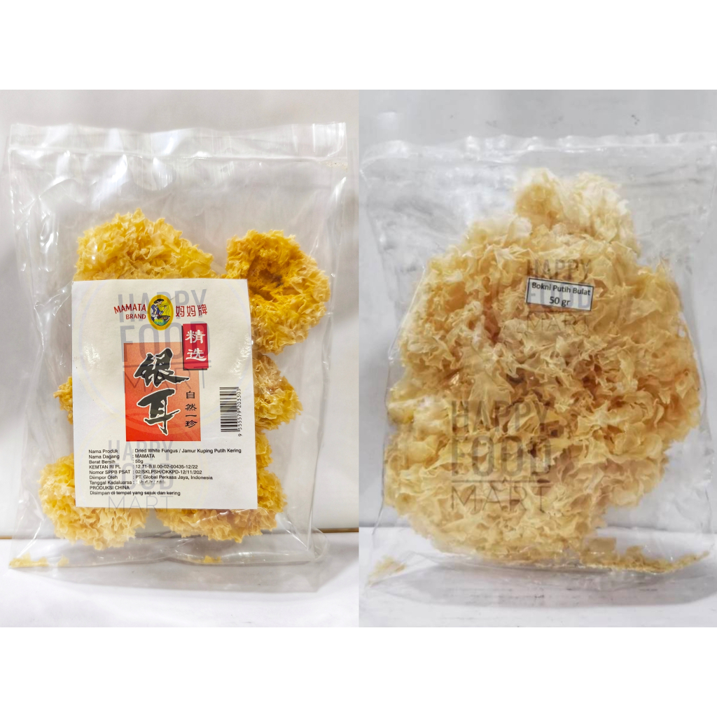 

[DISKON] PEK BOK NI PUTIH 50 GRAM/BAI MU ER/JAMUR SALJU/YIN ER/ PE BO NI/JAMUR ES/ WHITE SNOW FUNGUS