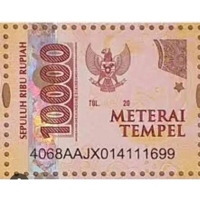 

MATERAI STEMPEL ASLI 10000