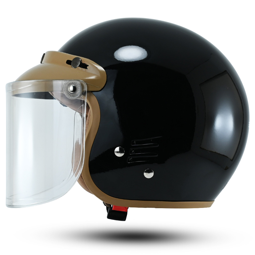 Helm Retro klasik Bogo Helm Luminos Warna Dewasa Pria Wanita SNI