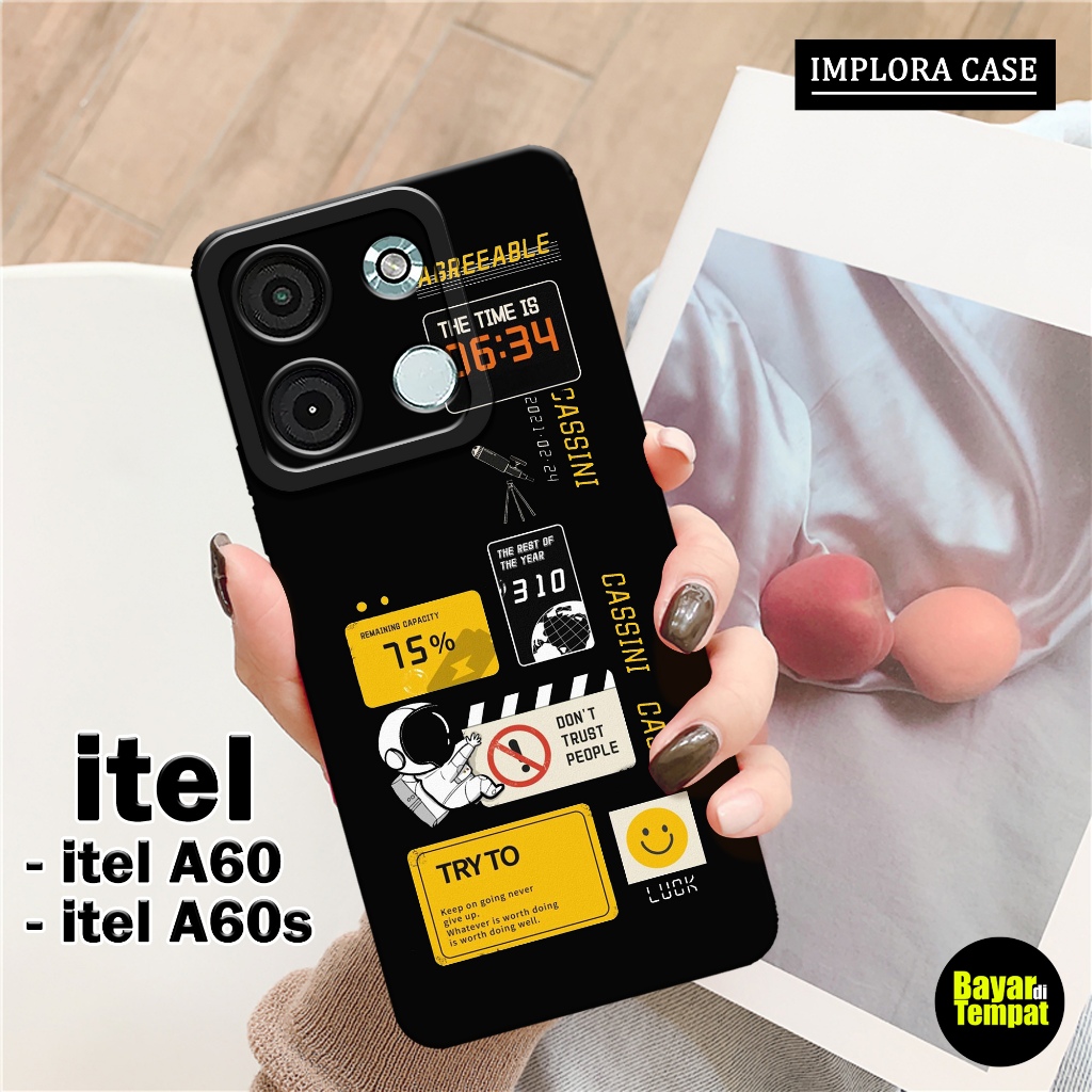 Softcase Itel A60 / A60s - Motif Aesthetic - IMPLORA CASE - Casing Itel A60 / A60s Case Hp Itel A60 