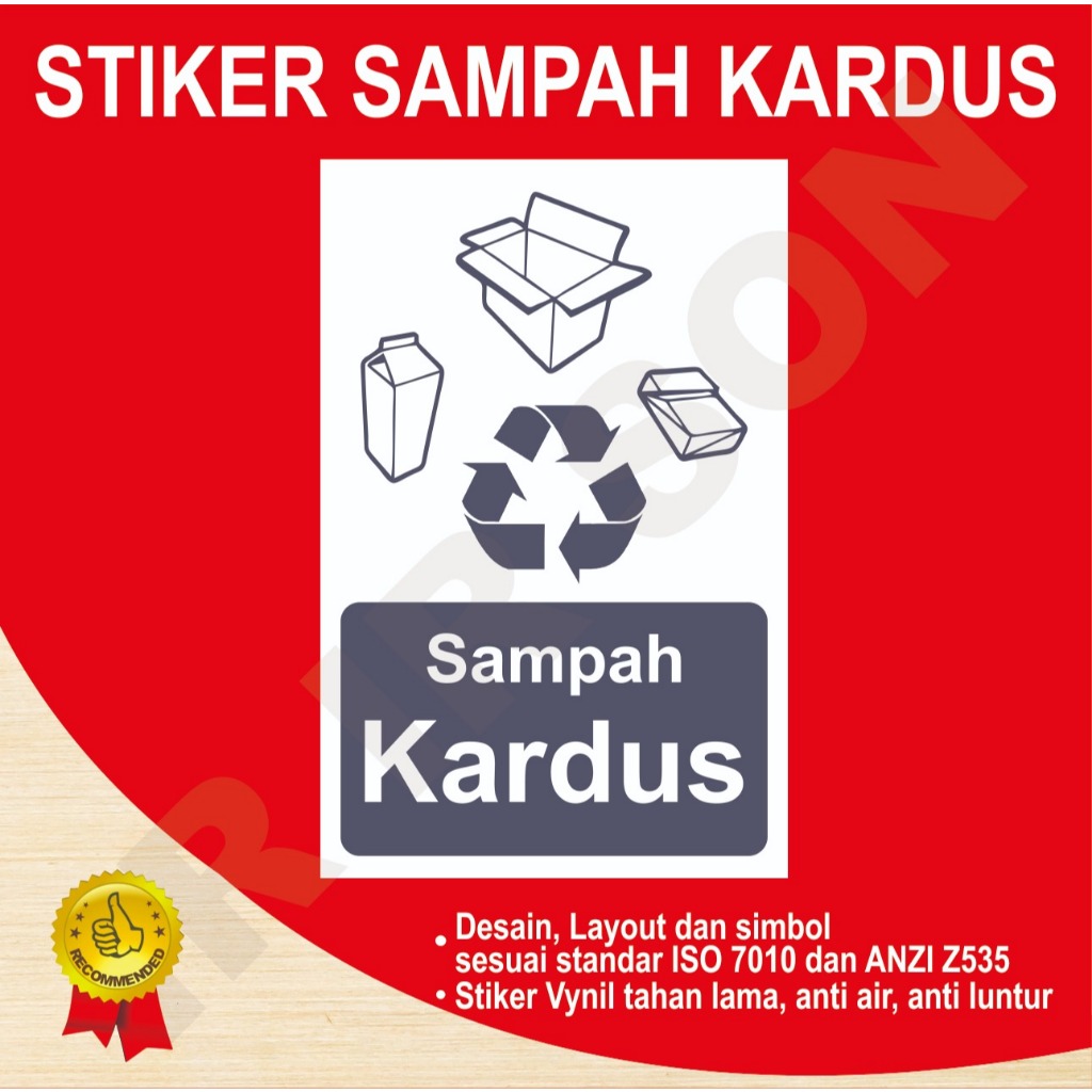 

STIKER SAMPAH KARDUS SAFETY SIGN K3 ISO ANSI