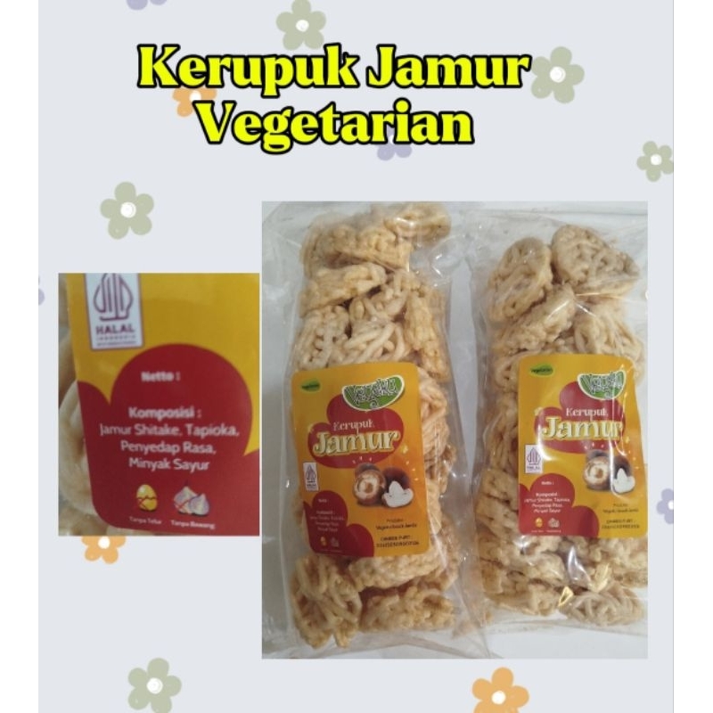 

Kerupuk jamur vegetarian (pengiriman instant/sameday only)