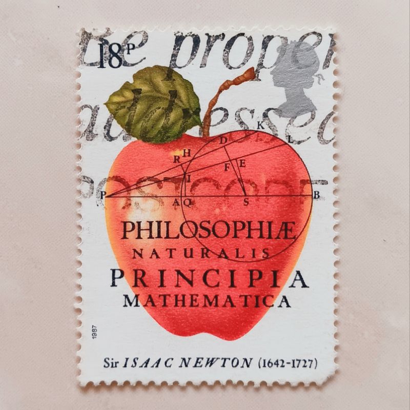 

(AA) Perangko Inggris Britania Raya 1987 Sir Isaac Newton - The Principia Mathematica 18p Used