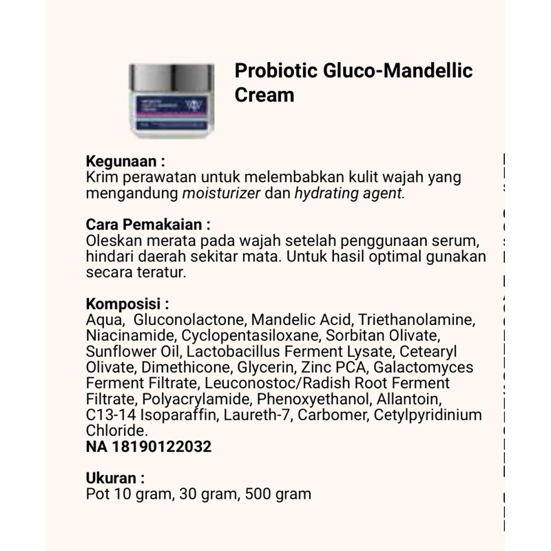 WLW GLUCO MANDELIC CREAM / WLW CICA PROBIOTIC SERUM
