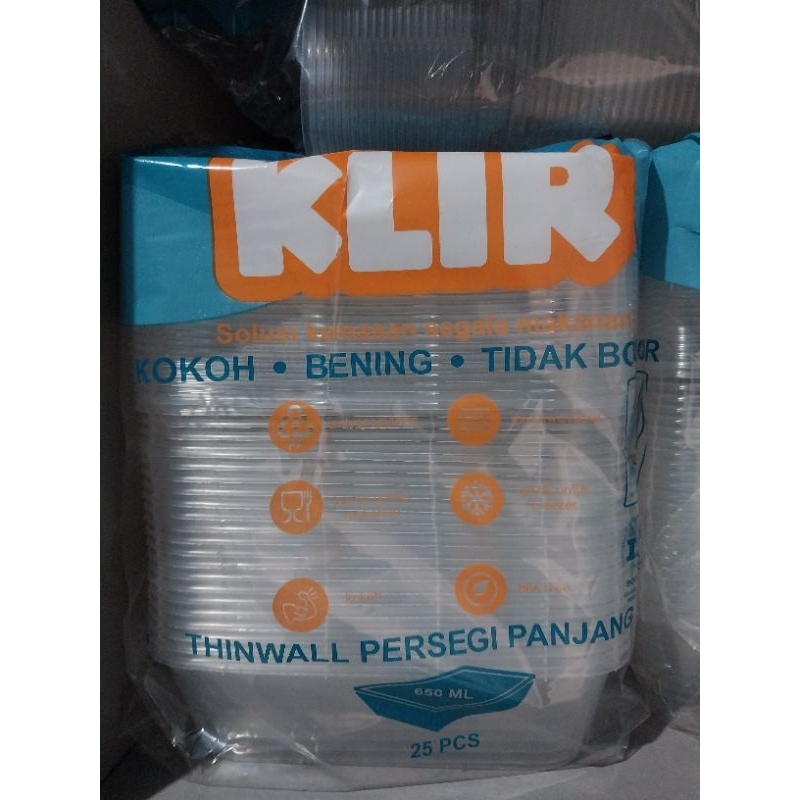 Thinwall Klir 500ml 650 ml