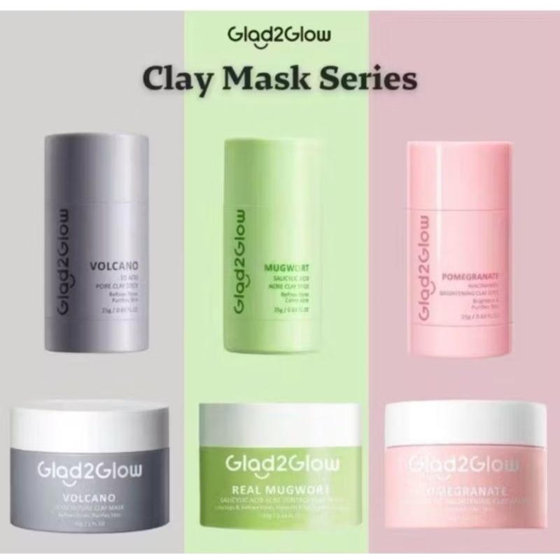 GAD2GLOW-G2G Mugwort Acne / Promegante Brightening/ Clay Mask dan Mask Stick