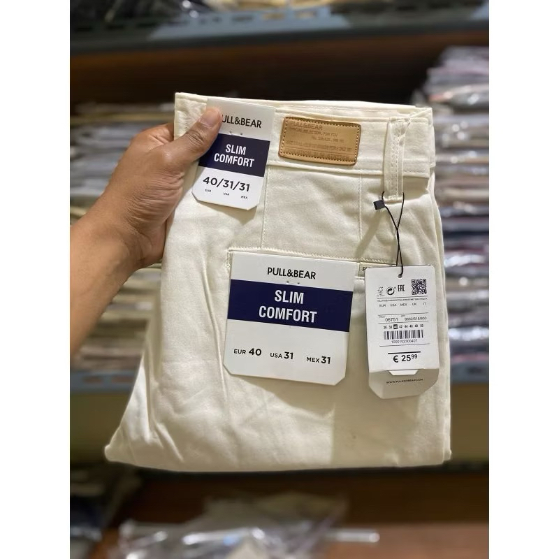 Celana Panjang Chinos pria premium pull n bear slimfit