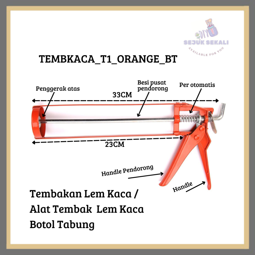 Tembakan Lem Kaca / Alat Tembak  Lem Kaca Botol Tabung