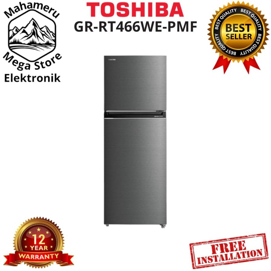 Kulkas Toshiba GR-RT466WE-PMF 338L Kulkas 2 Pintu