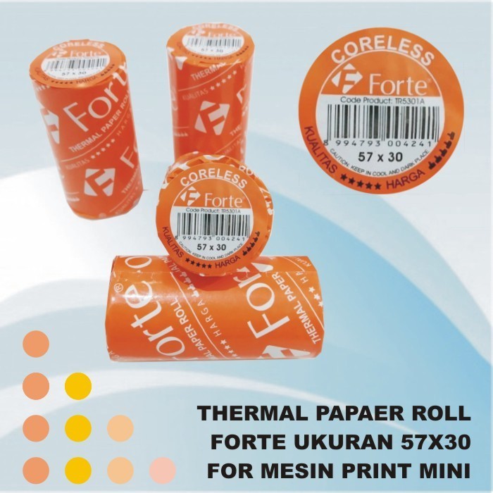 

KERTAS THERMAL BRILINK 57X30 ( UKURAN SEMUA TIPE MESIN BRILINK ) TANPA CORE