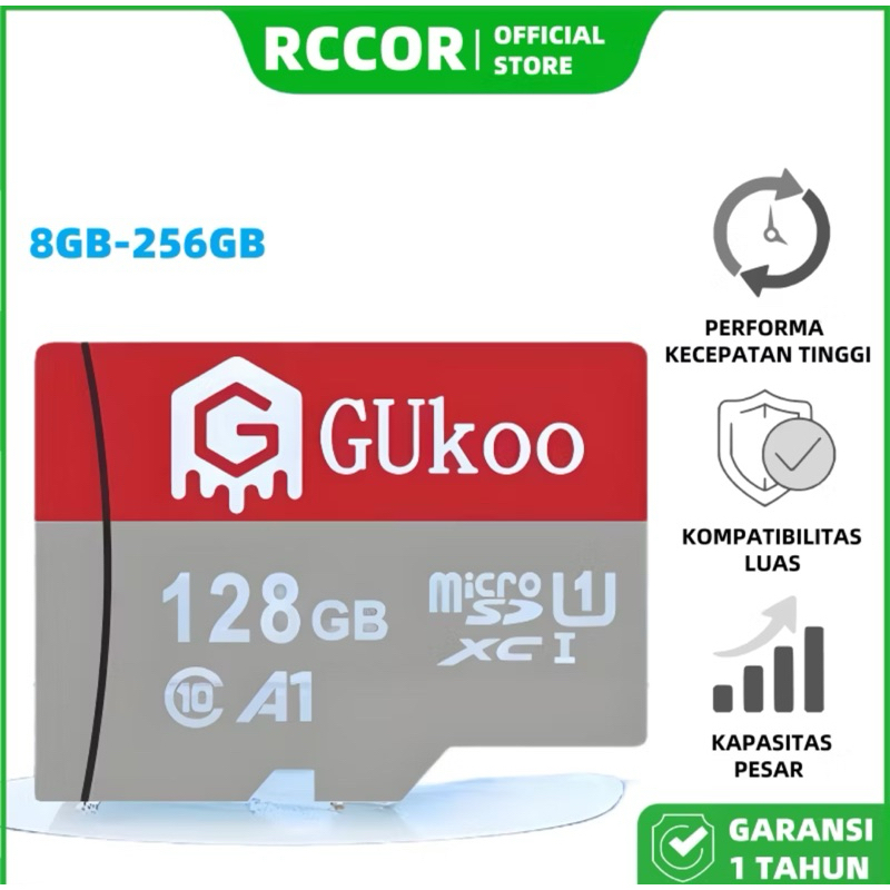 KODE A | Gukoo Micro SD 80mb/s Memory Card A1 Micro TF Card SD Gukoo Card High Speed