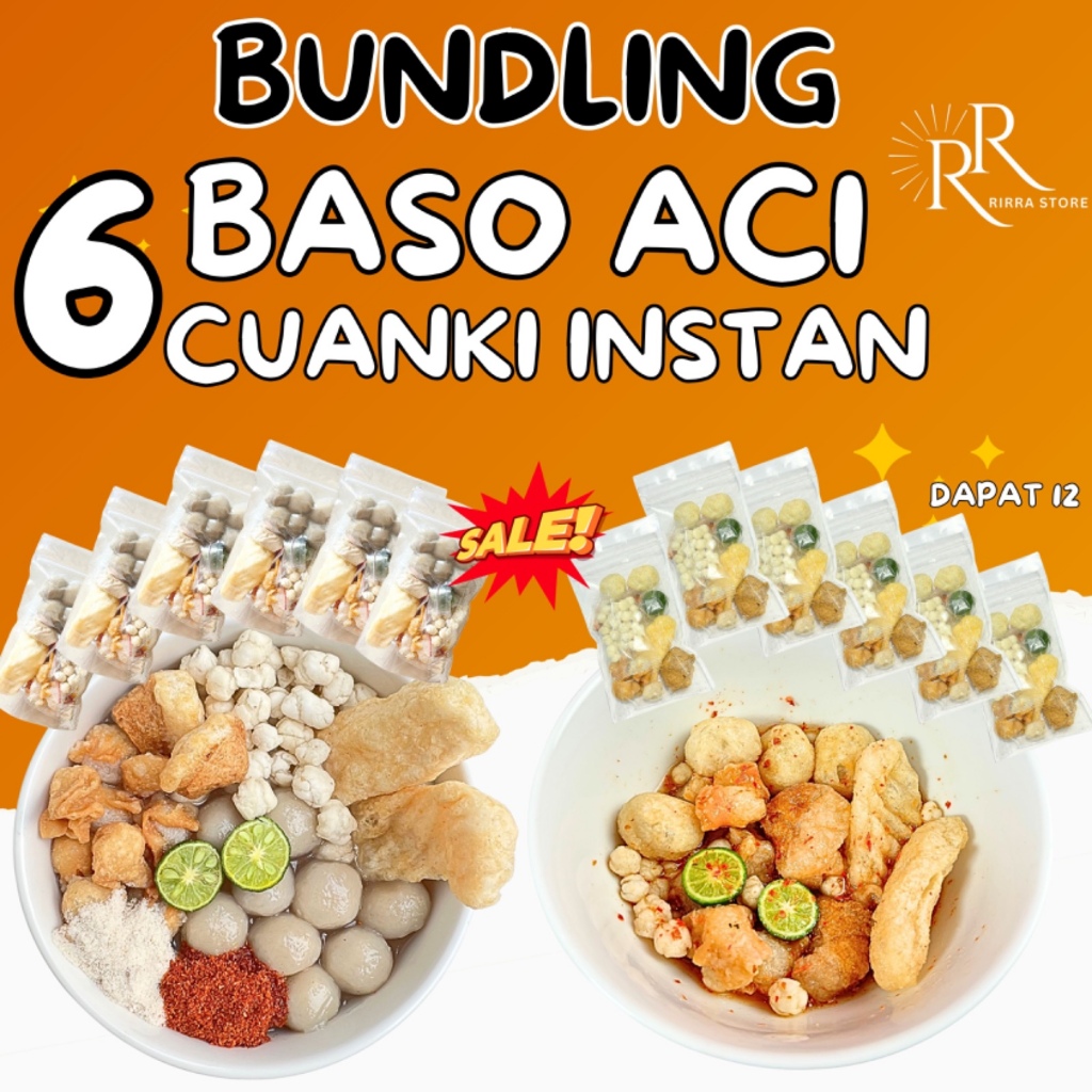 

BUNDLING BASO ACI 6 PCS MIX CUANKI INSTAN 6 PCS HOTPOT INSTAN