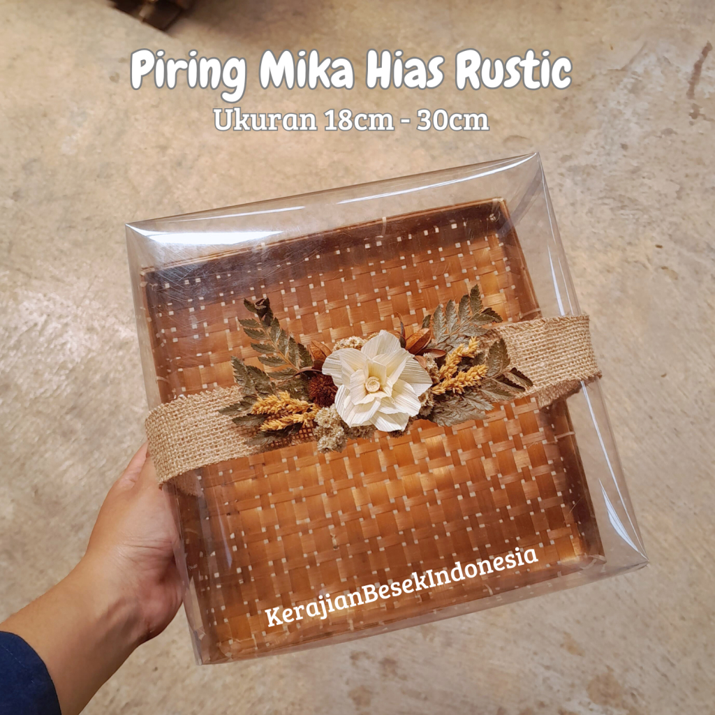 

BOX HAMPERS HANTARAN RUSTIC ( PIRING KOTAK MIKA HIAS PITA ANEKA UKURAN ) Kotak seserahan pernikahan murah unik