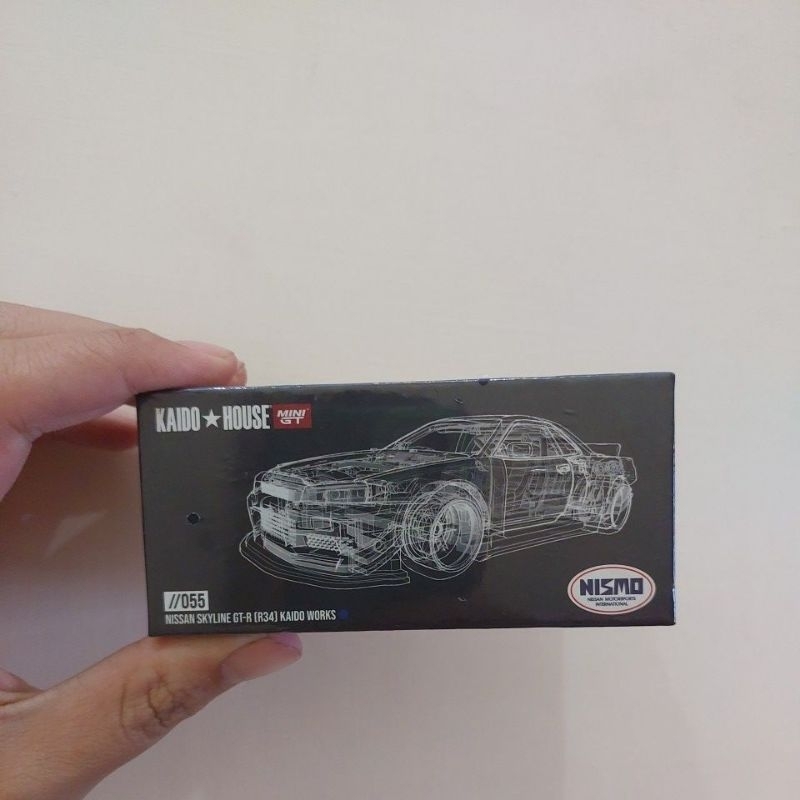 Mini GT Kaido House GT-R (R34) Nismo Biru