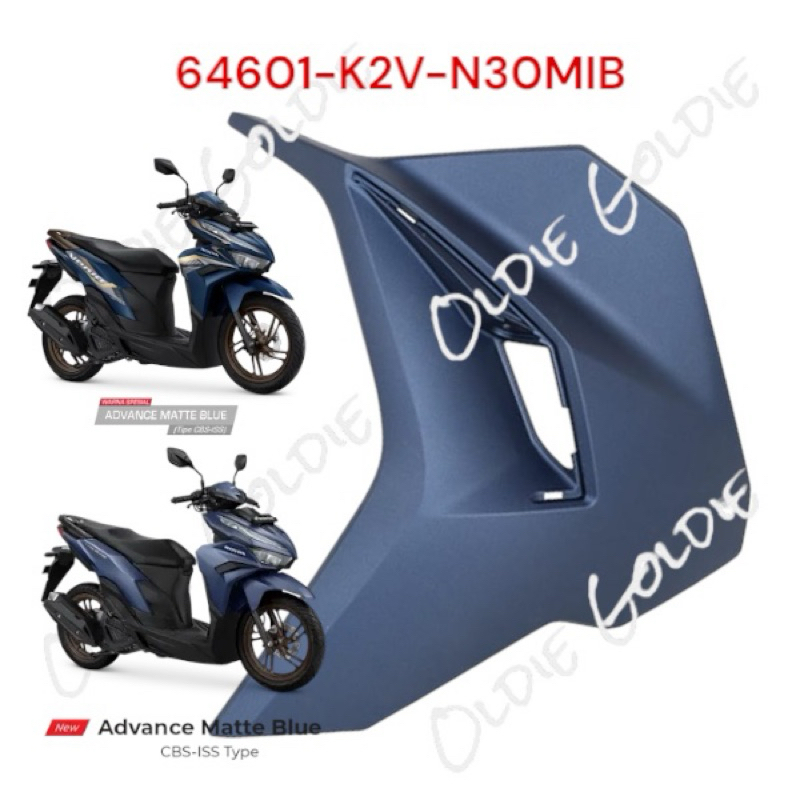 64601-K2V-N30MIB Cover Body Depan Kiri BIRU DOFF NEW VARIO ESP 125 K2V COVER L FRONT NEW VARIO ESP 1