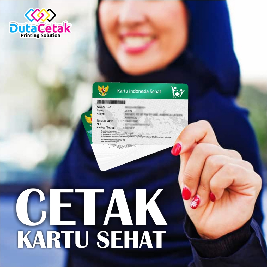 

Dicetak Kartu Sehat / kis bahan PVC Card Satuan