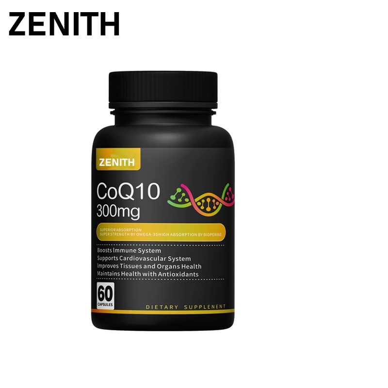 ΖΕΝΙΤΗ COQ10 - 300 mg softgels dengan suplemen PQQ, piperine dan omega -3, CoQ10 untuk mendukung kes