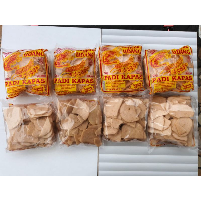 

Defect/Pecahan Kerupuk Sedang merk Padi Kapas, 2 Gajah & Berkah Padi Kapas