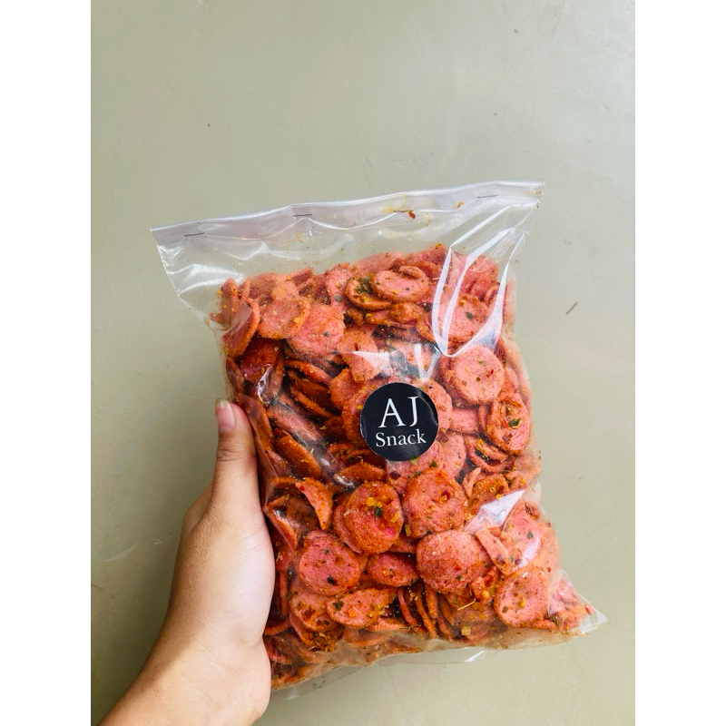 

Sosreng Sosis Goreng Daun Jeruk Pedas 500 gram
