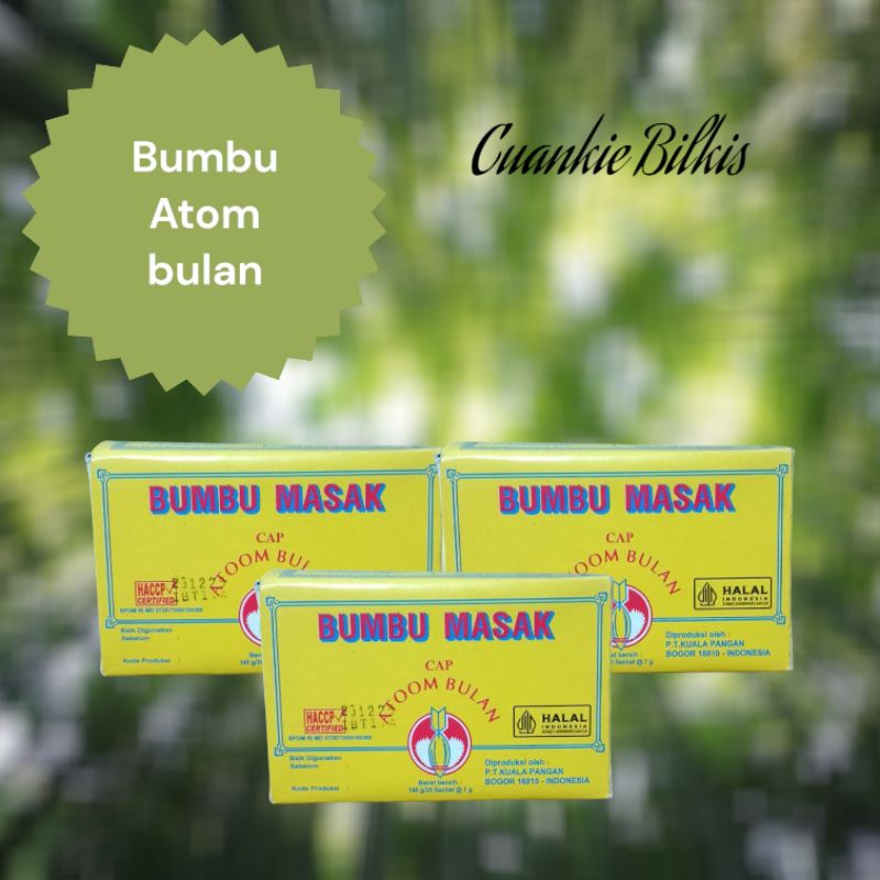 

bumbu atom 1 dus enak dan gurih.....