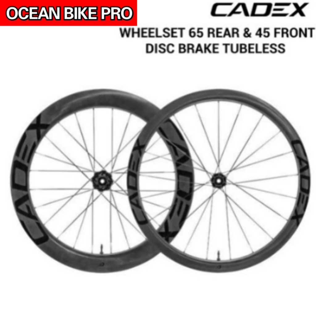 Wheelset Cadex 42 Front Rear Tubeless Carbon Disc Brake Roadbike