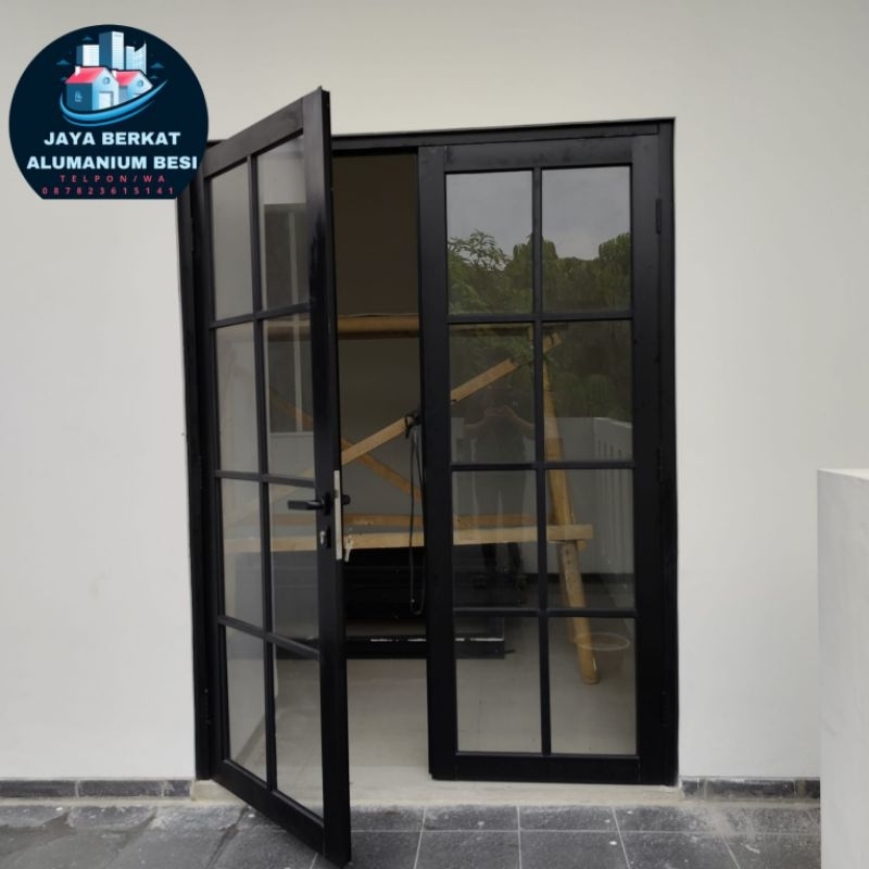 pintu shwing kaca polos 5mm