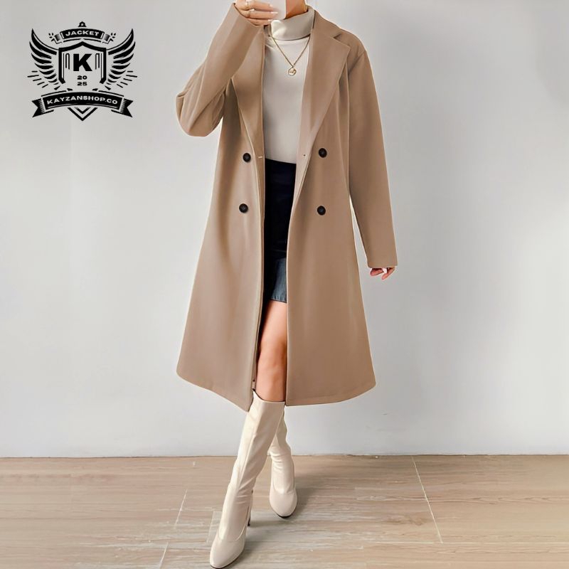 Blazer Wanita Panjang Korea Style / Coat Wanita Long Blazer Hangat Kekinian Black Fleece Tebal